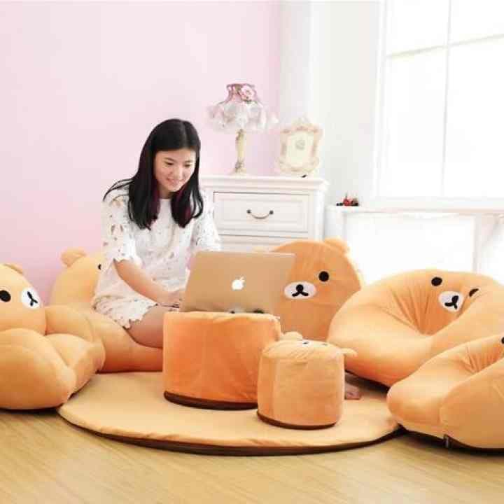 ぬいぐるみソファ椅子じゅうたんミニソファ8点セットクマ002501