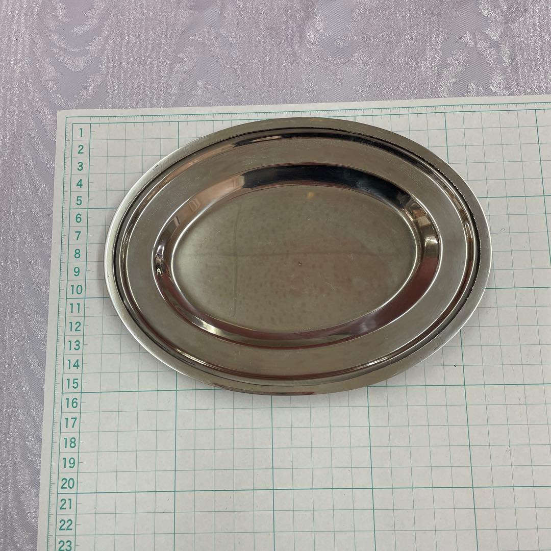 18ー8ステンレス平渕小判皿１９枚