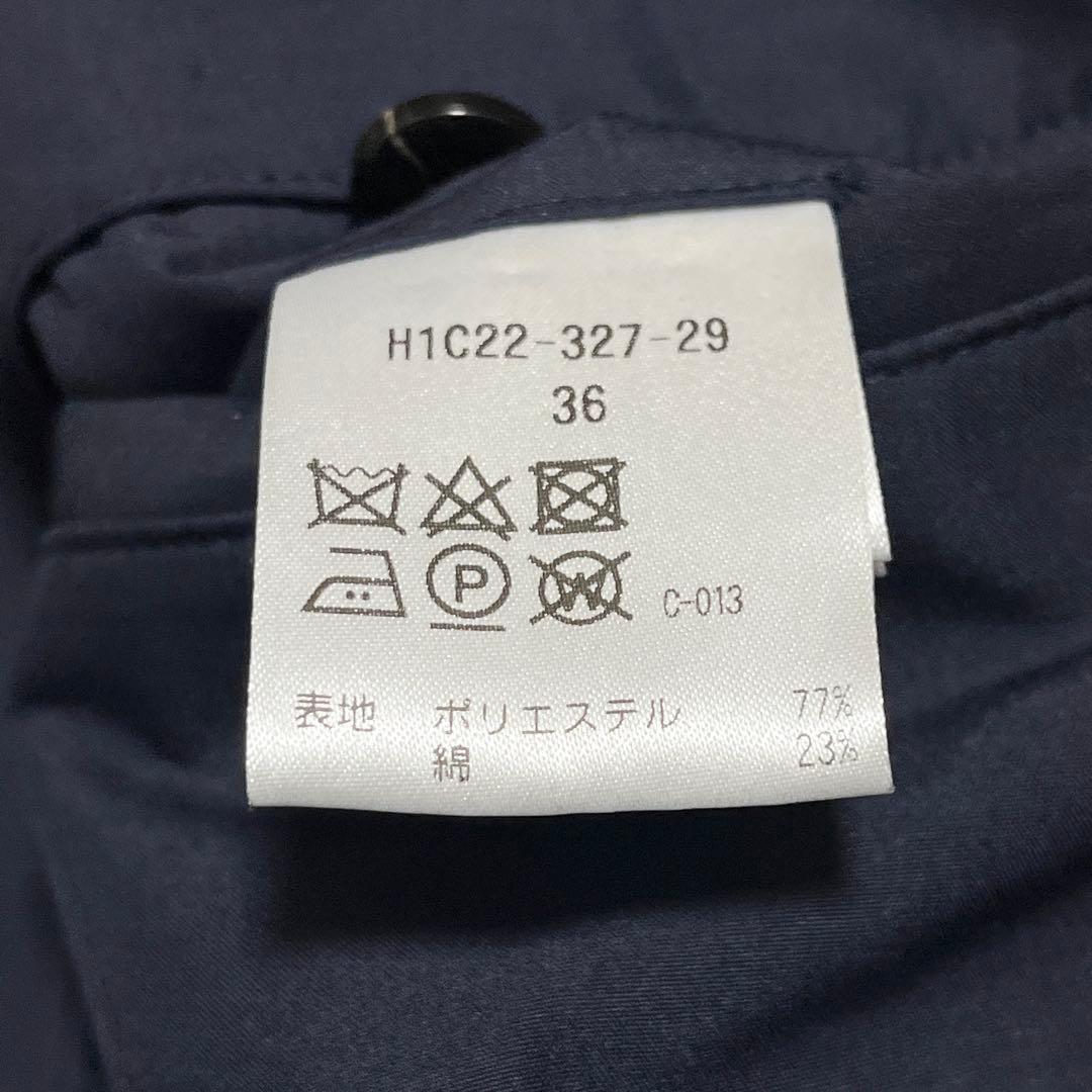 極美品✨ マッキントッシュフィロソフィー ステンカラーコート ネイビー チェック