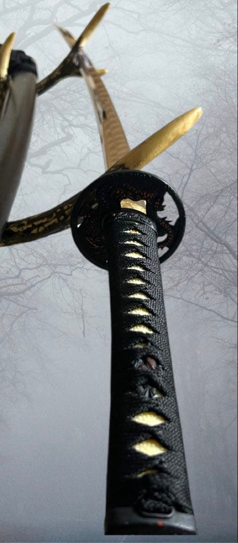 模造刀‼️二本セット❗重厚感あり❗ 刀置き台　豪華セット品　お得