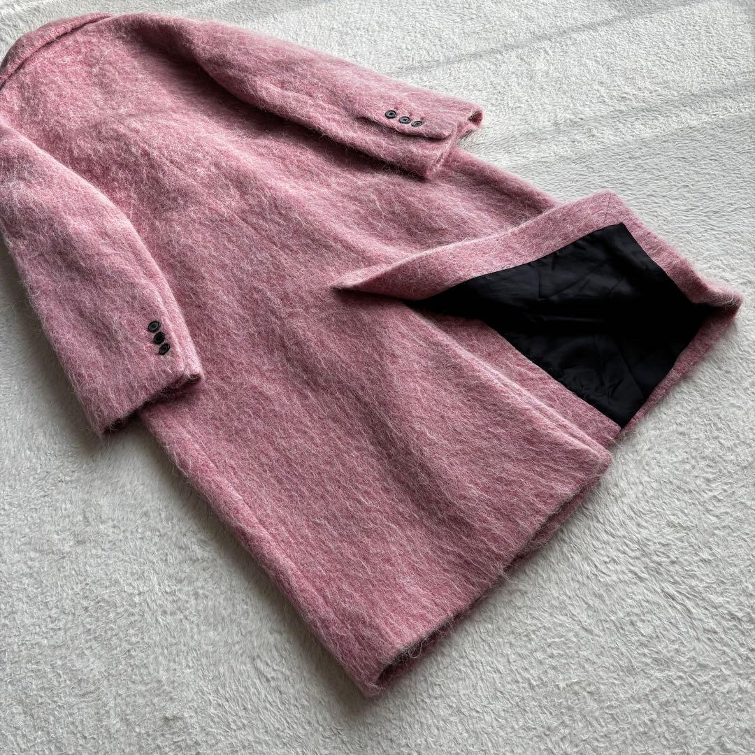 極美品 ザラ ZARA アルパカ ピンク シャギーコート マンテコ ロングコート