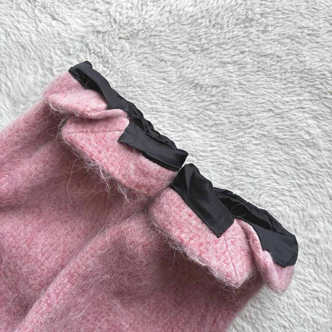 極美品 ザラ ZARA アルパカ ピンク シャギーコート マンテコ ロングコート