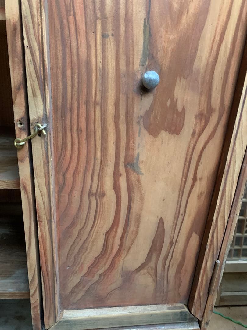 古い木味オールドパイン　収納棚8段引き出し1杯　古松木陳列ケース古食器家具