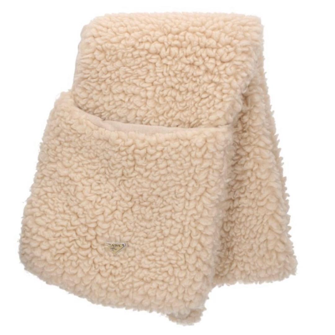 プラダ PRADA　 三角ロゴプレートポケット付き大判マフラー　マフラー