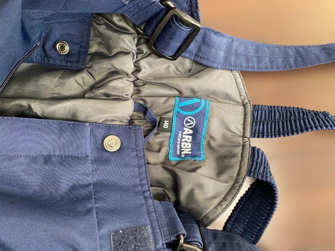 ARBN ネイビー サスペンダー付きスキーウェア 140サイズ