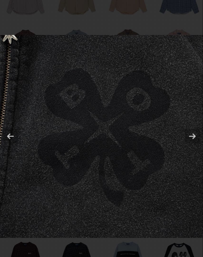 BoTT washed lucky logo zip hoodie Mサイズ