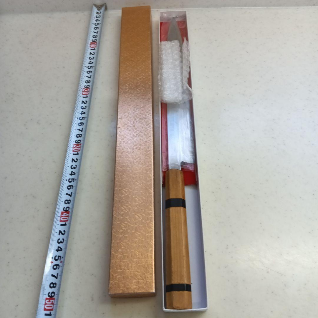 刃渡り約29cmの柳刃包丁