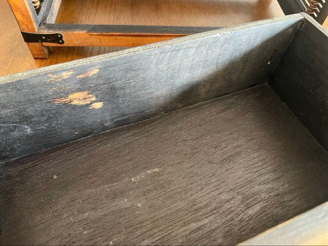 アジアン バンブー 木製2段ラック 引き出し付 37×19×39cm