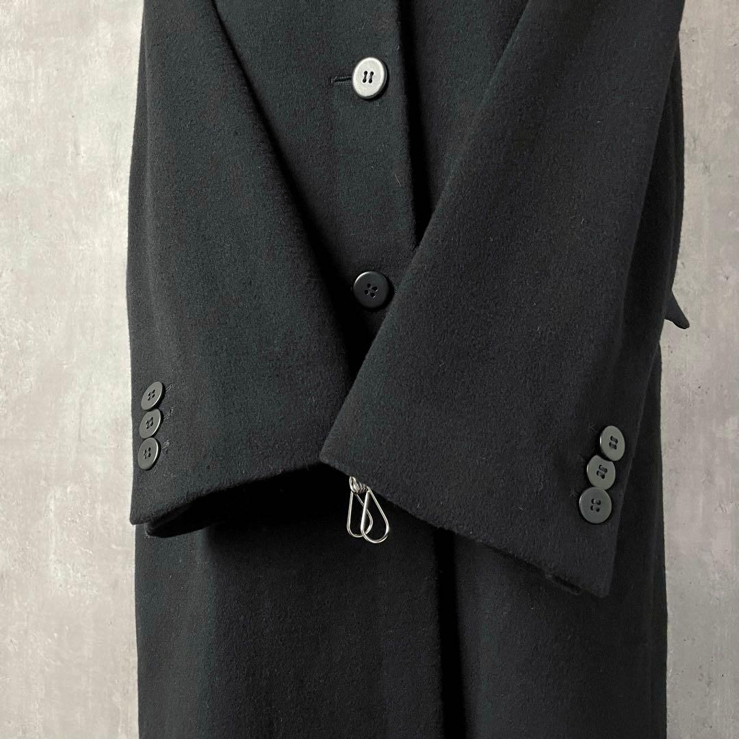 【高級】 アルマーニコレッツィオーニ ウール ロングコート イタリア製 黒 44