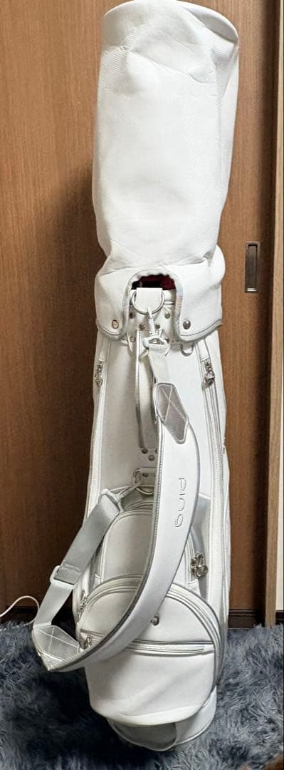 PING ホワイト キャディバッグ ダイヤモンドキルティング