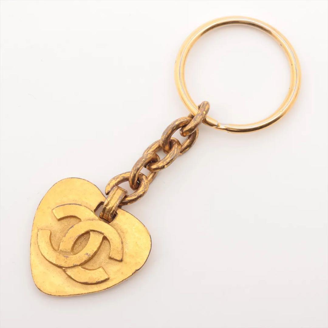 CHANEL シャネル　ココマーク　ハート　キーホルダー　ゴールド　95P