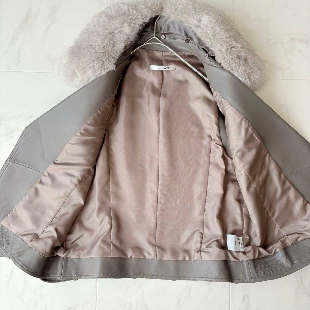 極美品✨《ブランベール 》フォックス　ダブルライダース ラムレザージレ　モニーレ