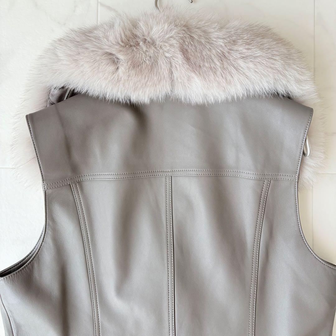 極美品✨《ブランベール 》フォックス　ダブルライダース ラムレザージレ　モニーレ