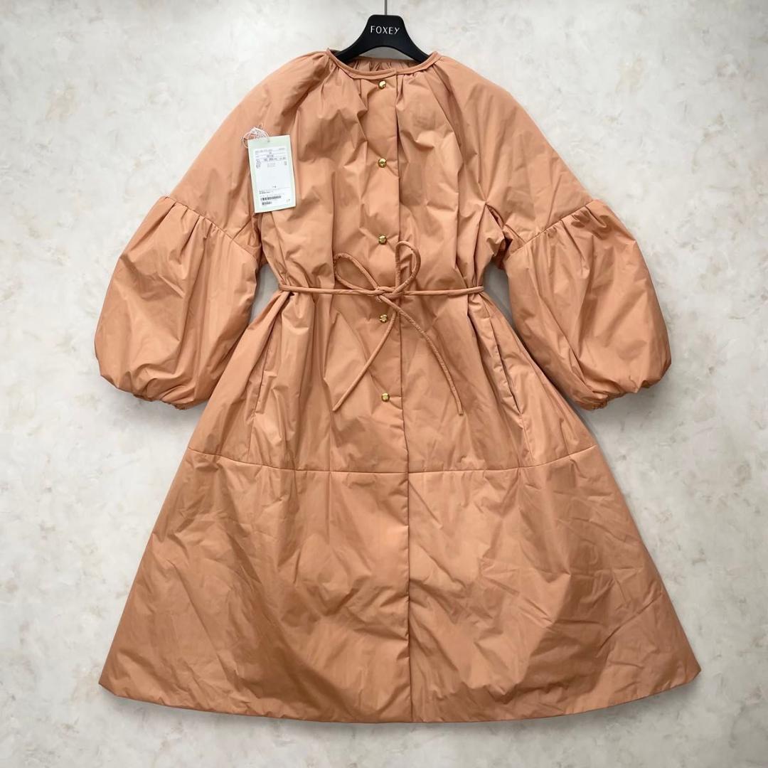 【極美品】Drawer タフタギャザースリーブコート 36　S　フレア　Aライン