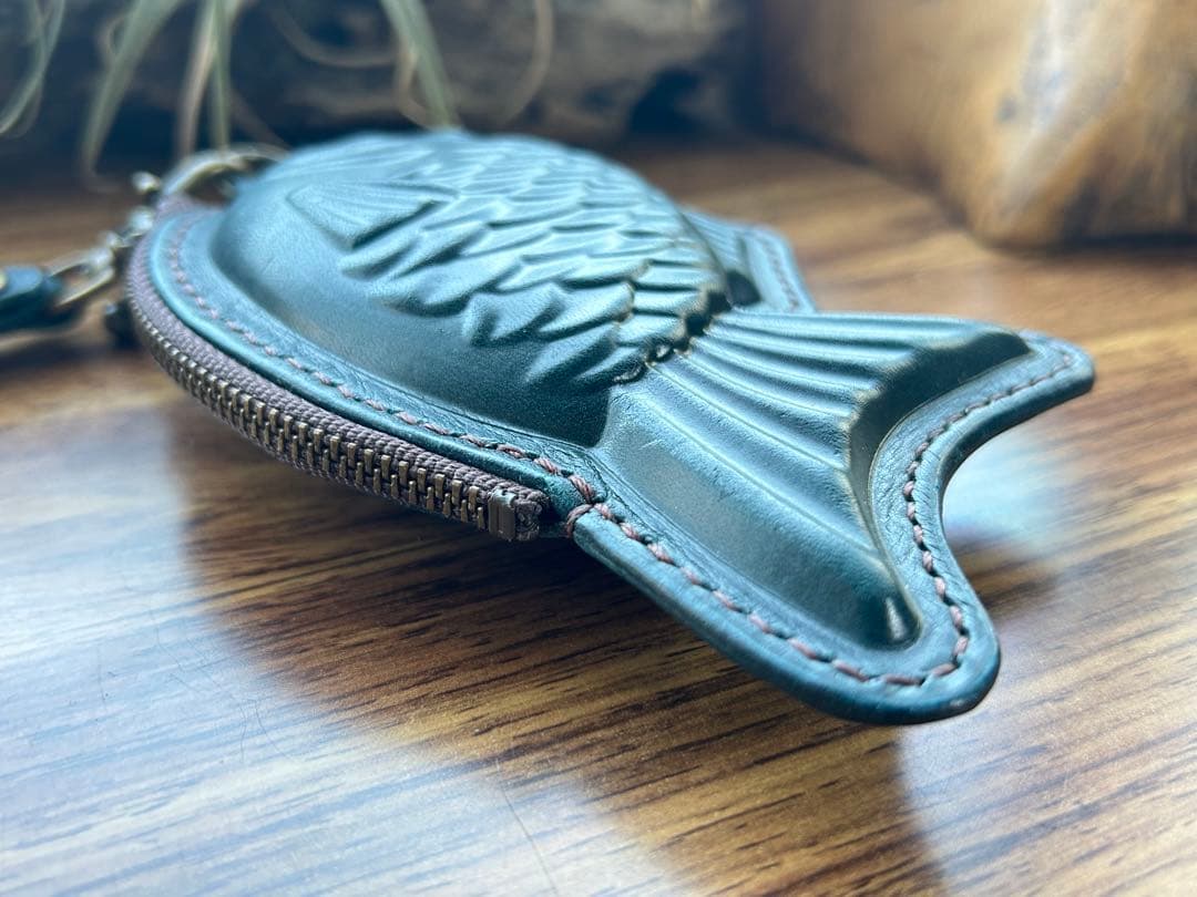 【組合せ自由３個セット】本革たい焼き型ミニポーチ｜遊び心ある小物・小銭入れ