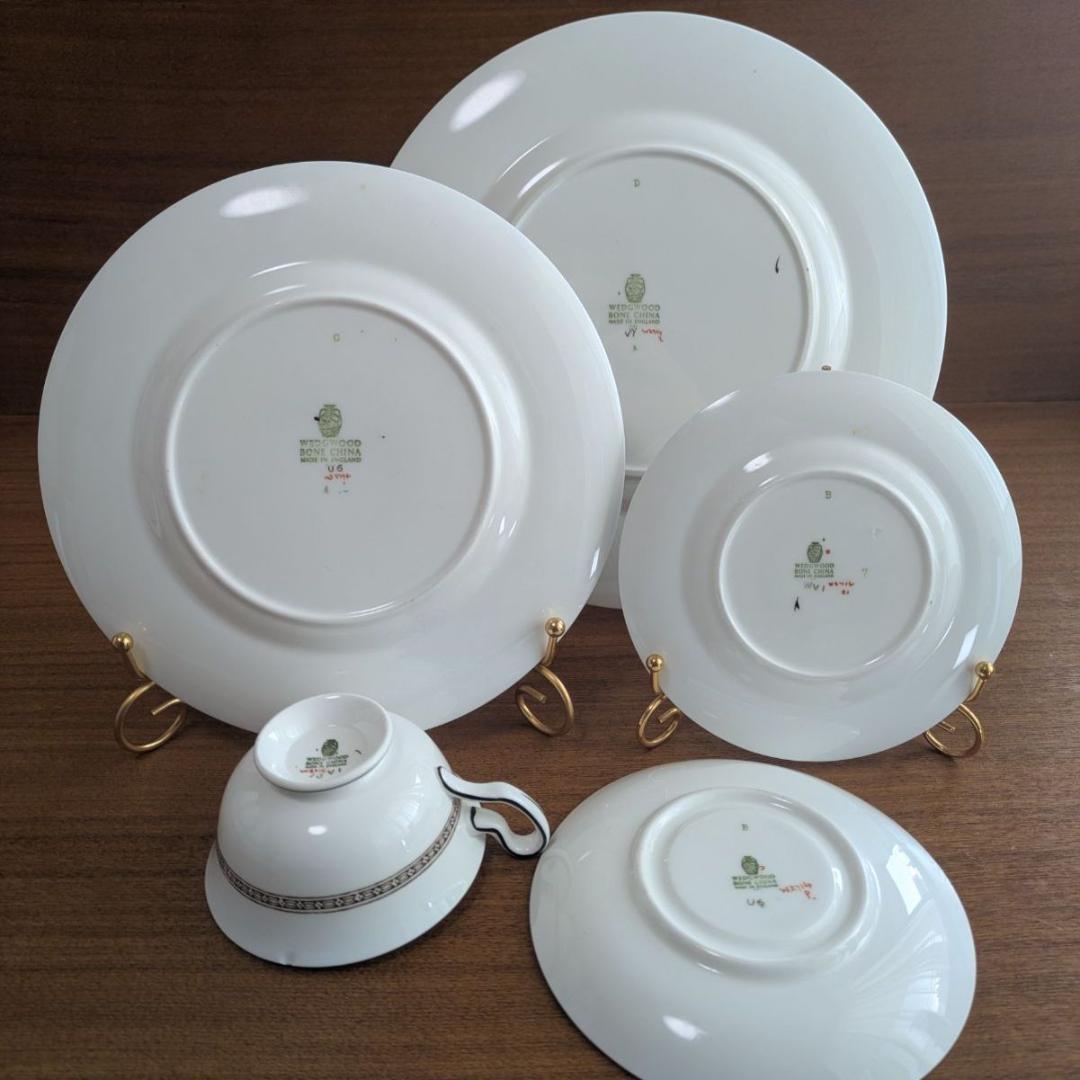 【英国ヴィンテージ】ウェッジウッド フロレンティーン ターコイズ 5点セット