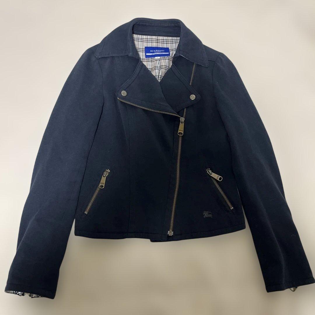 BURBERRY BLUE LABELライダースジャケット 38 ブラック