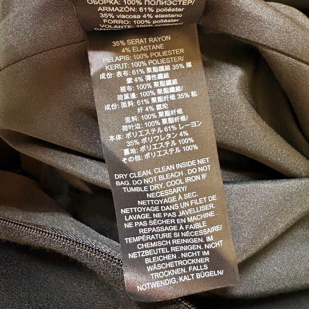 TORY BURCH トリーバーチ 2 フリル ワンピース 黒ゴールドボタン