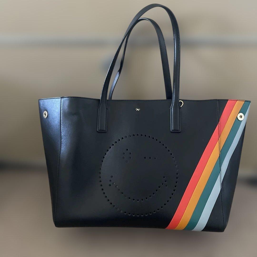 【Yuちゃん】美品アニヤハイドマーチ　スマイリーウインクトートバッグ