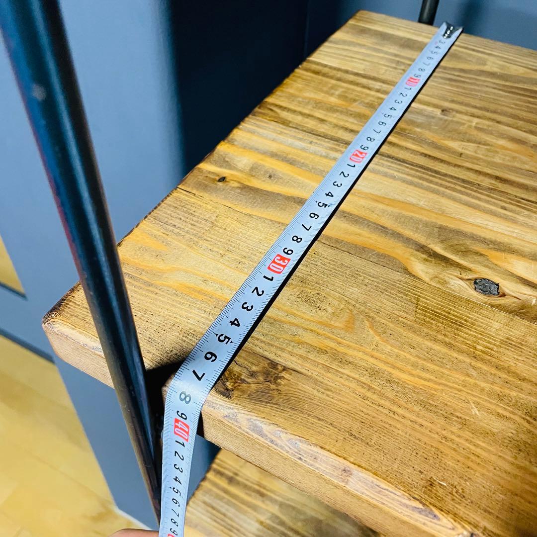 インダストリアル 5段シェルフ 幅100 高さ170 木製×スチール 店舗什器❶