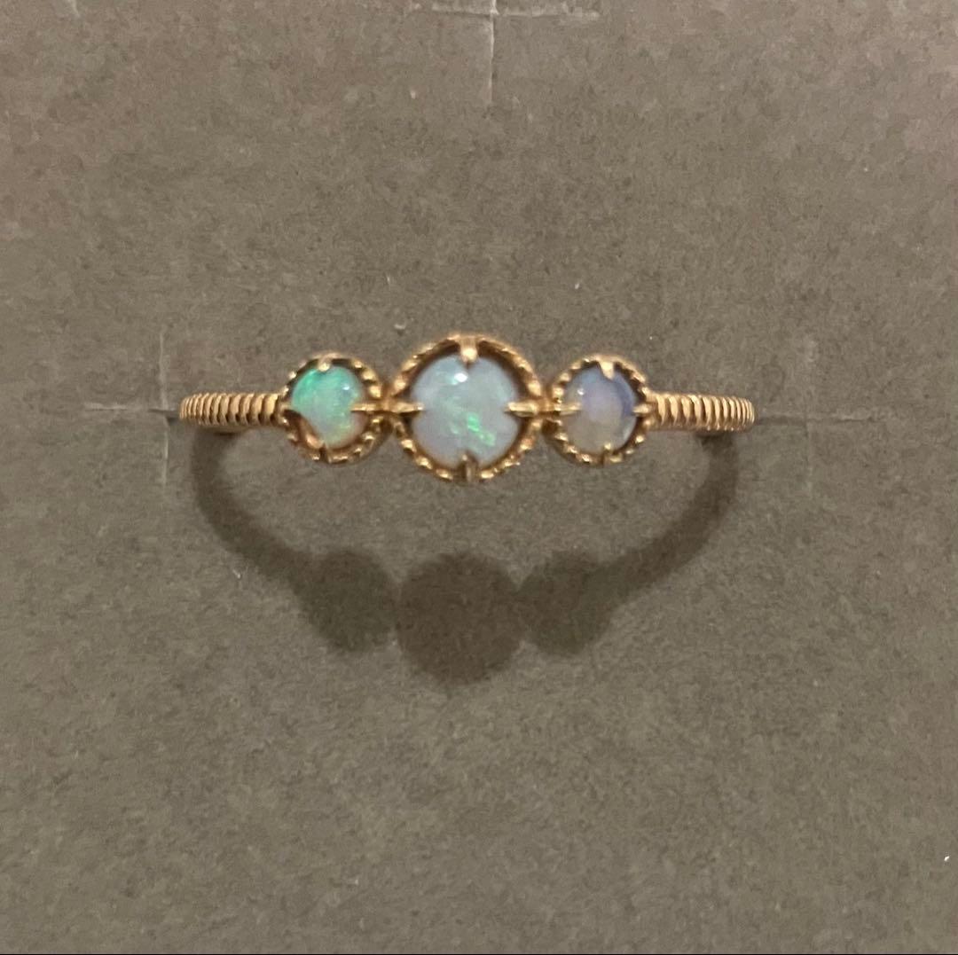 ★欠けあり★【ete】K10 オパールリング 14.5号