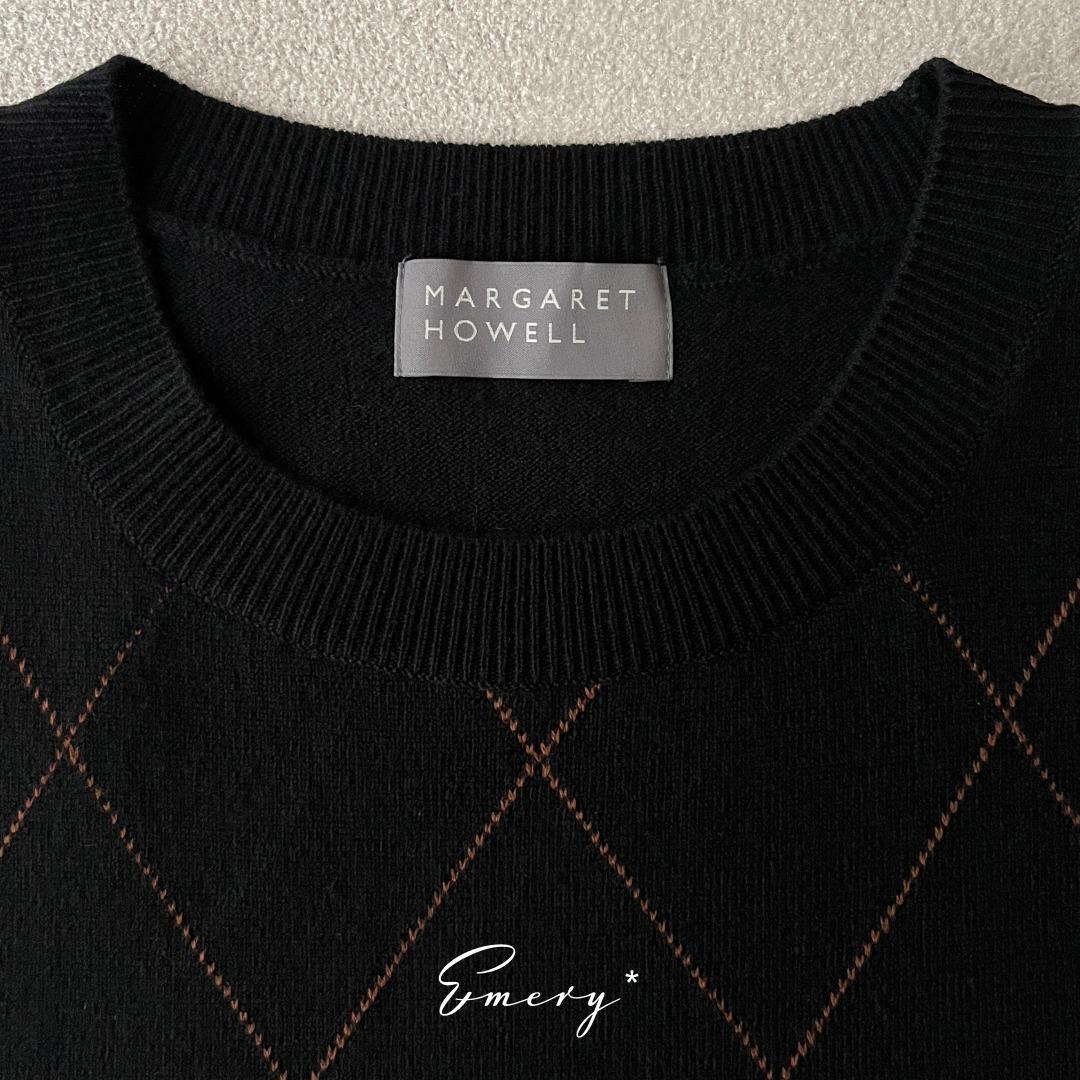マーガレットハウエル 2024 アーガイル ニット ベスト LOOK掲載3.8万