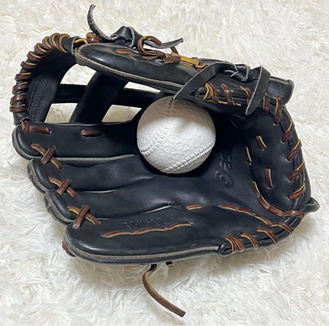 【美品】 AMBITIOUS アンビシャス 硬式用　グローブ 左投げ　ASICS