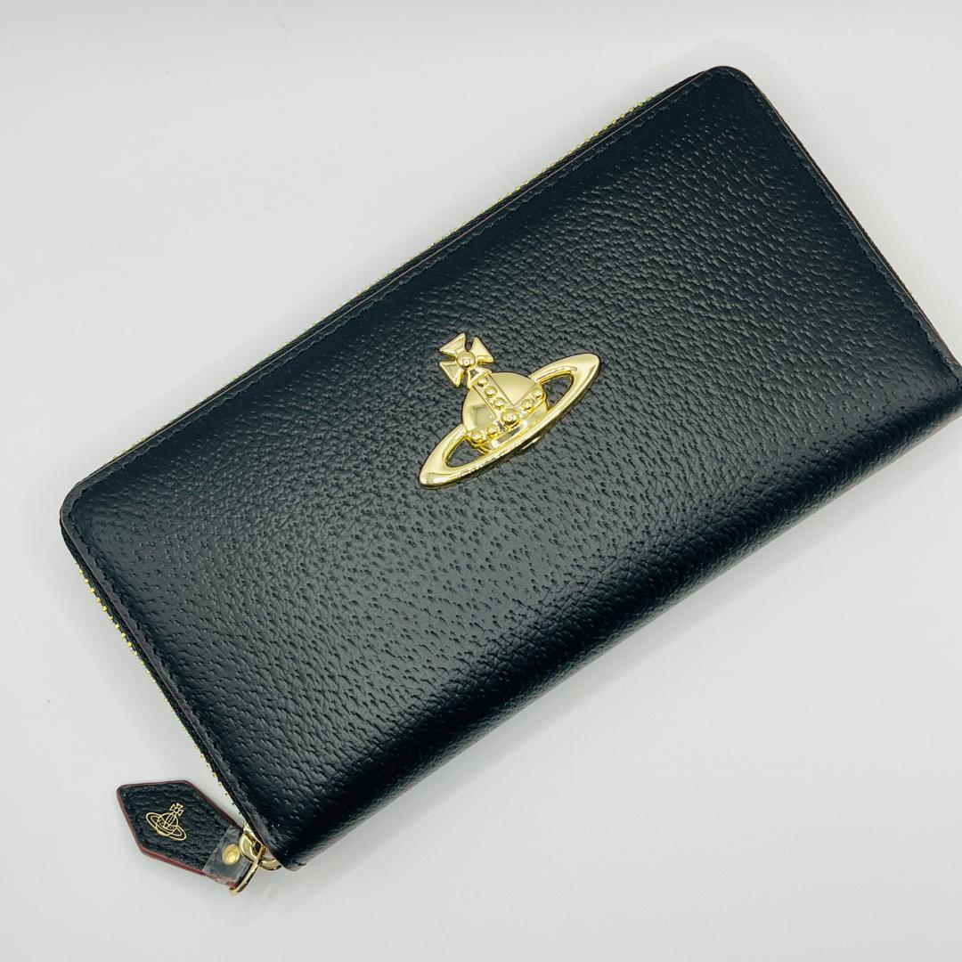 Vivienne Westwood 大特価 新品 長財布 黒 シンプル 人気