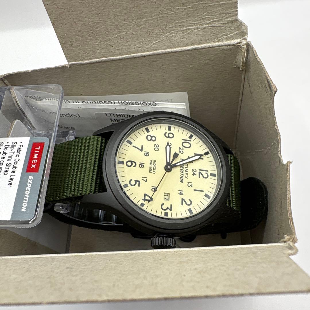 新品◆Timex タイメックス 腕時計 グリーン/ブラック/クリーム