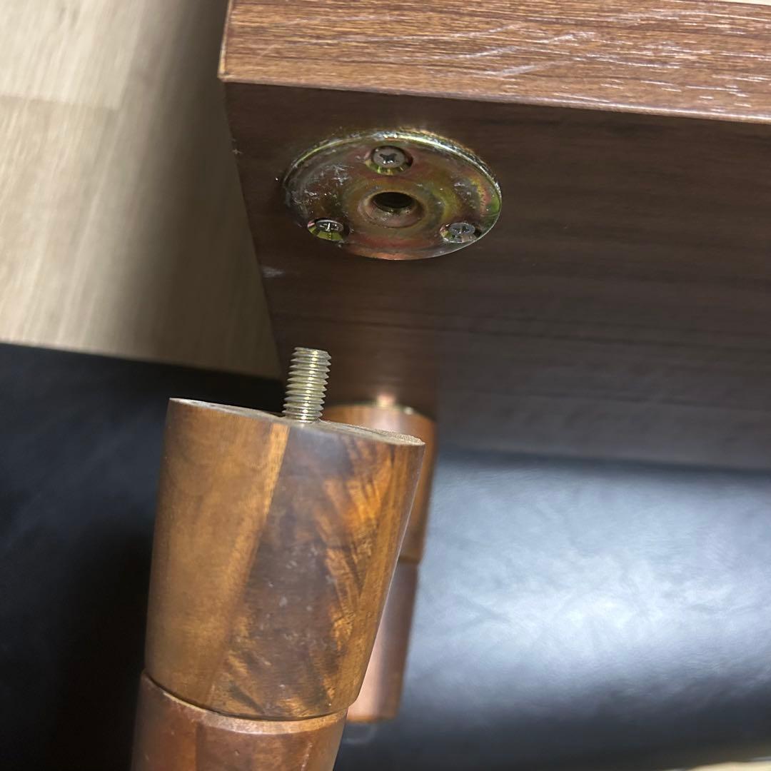 ケイティー 75ソファサイドテーブル　家具の大丸　オーク　ウォールナット高さ調整