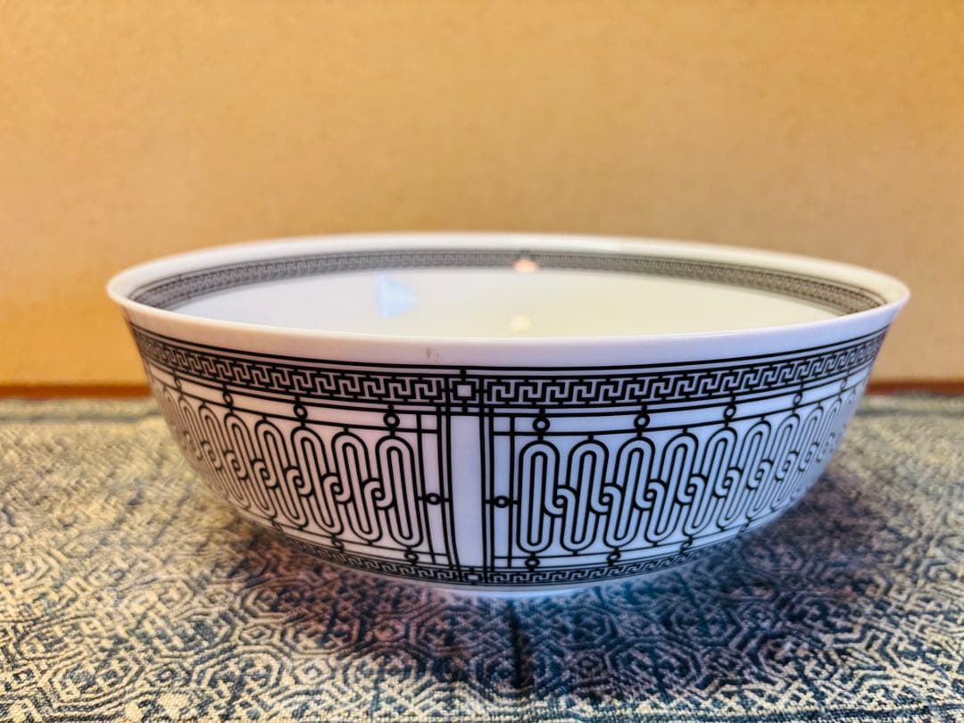 エルメス　H-DECO ブラックライン サラダボウル