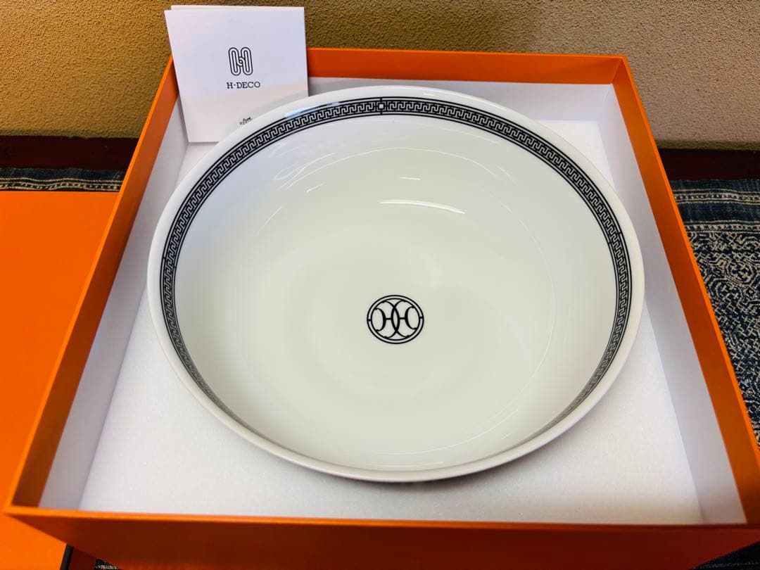 エルメス　H-DECO ブラックライン サラダボウル