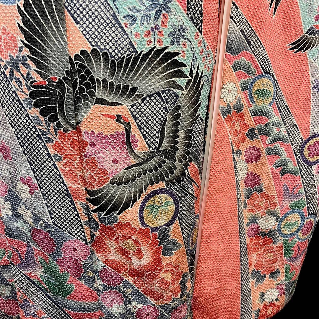 ◾️振袖フルセット■藤娘きぬたや■吉祥鶴模様■総絞り■振袖一式成人式振り袖