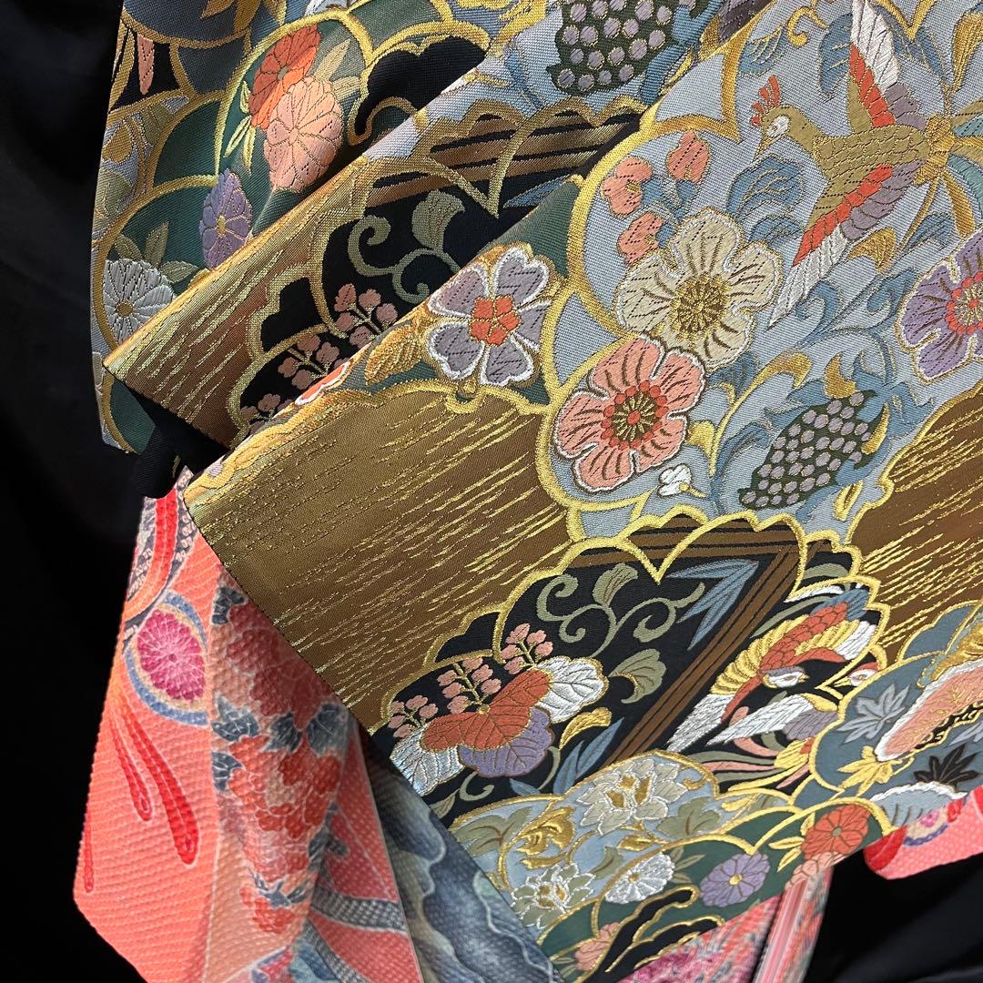 ◾️振袖フルセット■藤娘きぬたや■吉祥鶴模様■総絞り■振袖一式成人式振り袖
