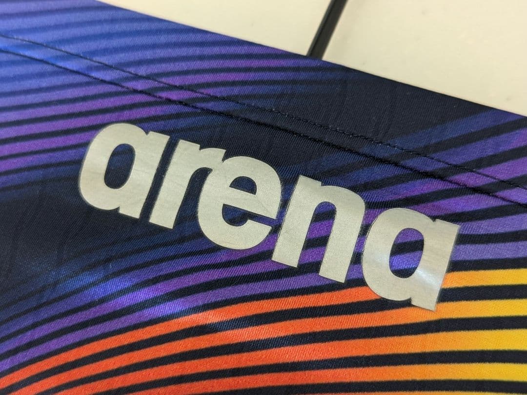 アリーナ競パンＬ X-PYTHON 2 ネイビー ストライプ柄