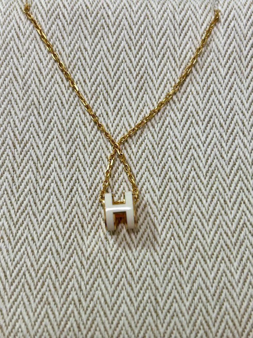 HERMESミニポップHホワイト/イエローゴールド【新品未使用】