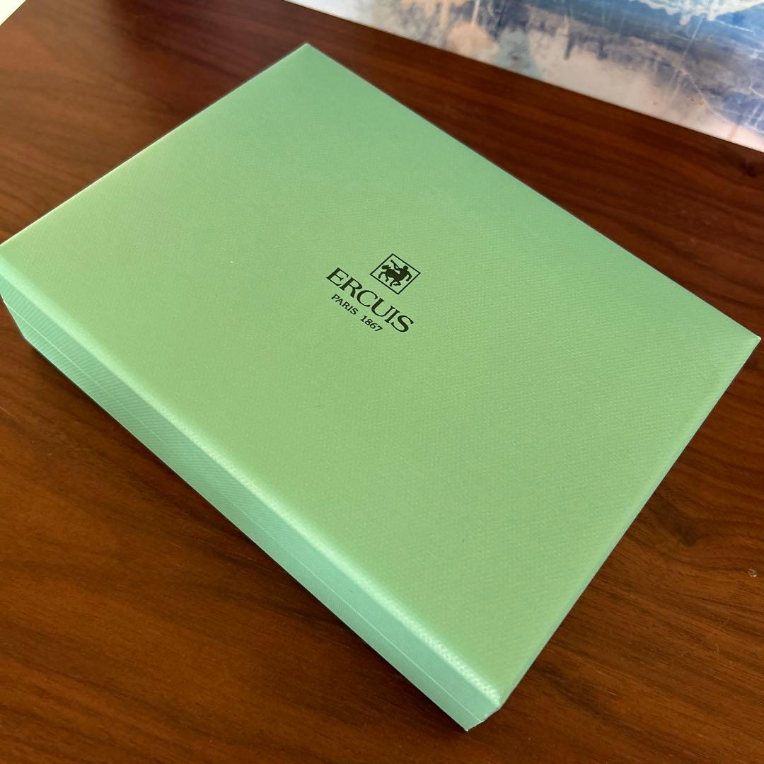 新品未使用レアERCUISエルキューイ銀カエルネームプレート台6匹お箱付き