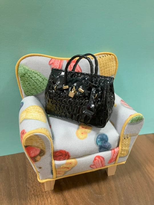 ★ハンドメイド★ ミニチュア クロコダイル風 バッグ  ドールアウトフィット