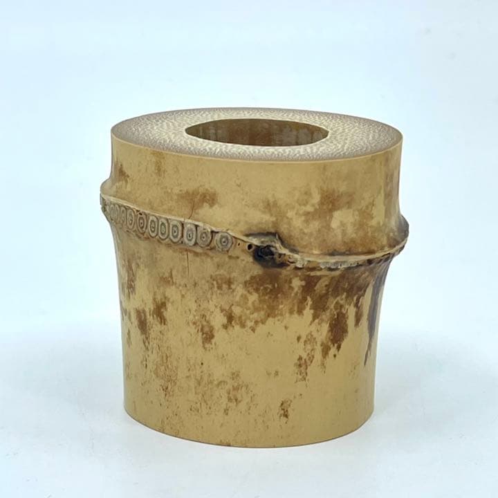 竹蓋置　一双　盛永宗興書付箱 西川楳玄作