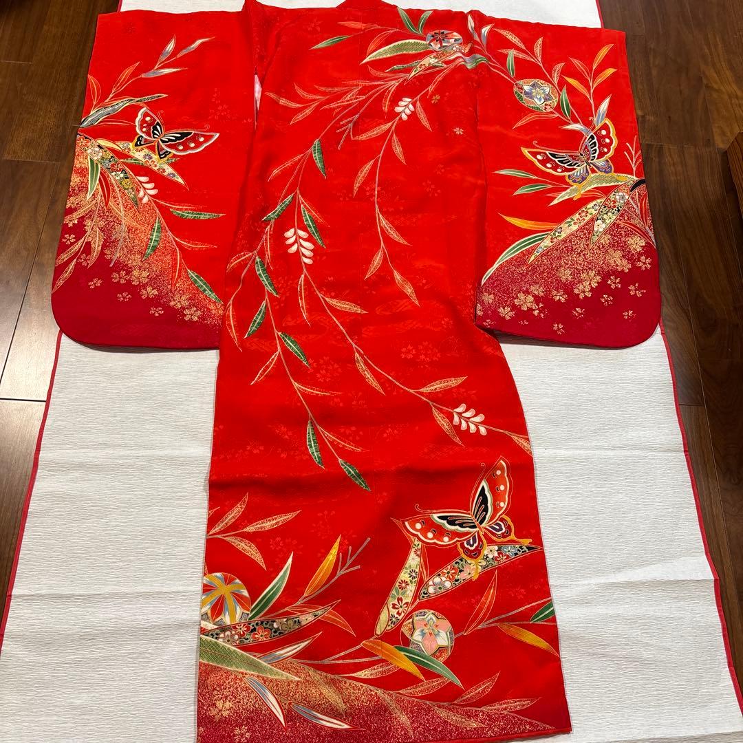 七五三　七歳正絹着物五点セット　未使用