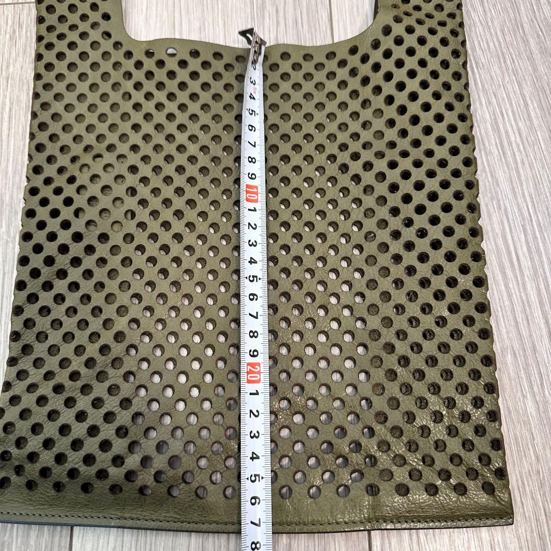 【美品】ジルサンダー パンチングレザー トート バッグ