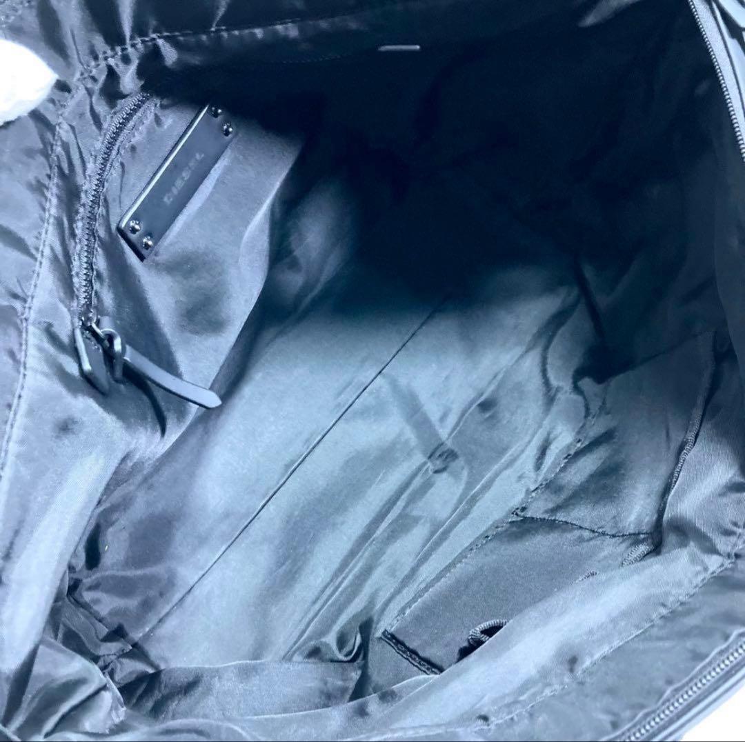 希少　ディーゼル トートバッグ ブラック 大容量 多機能 A4可 肩がけ ロゴ