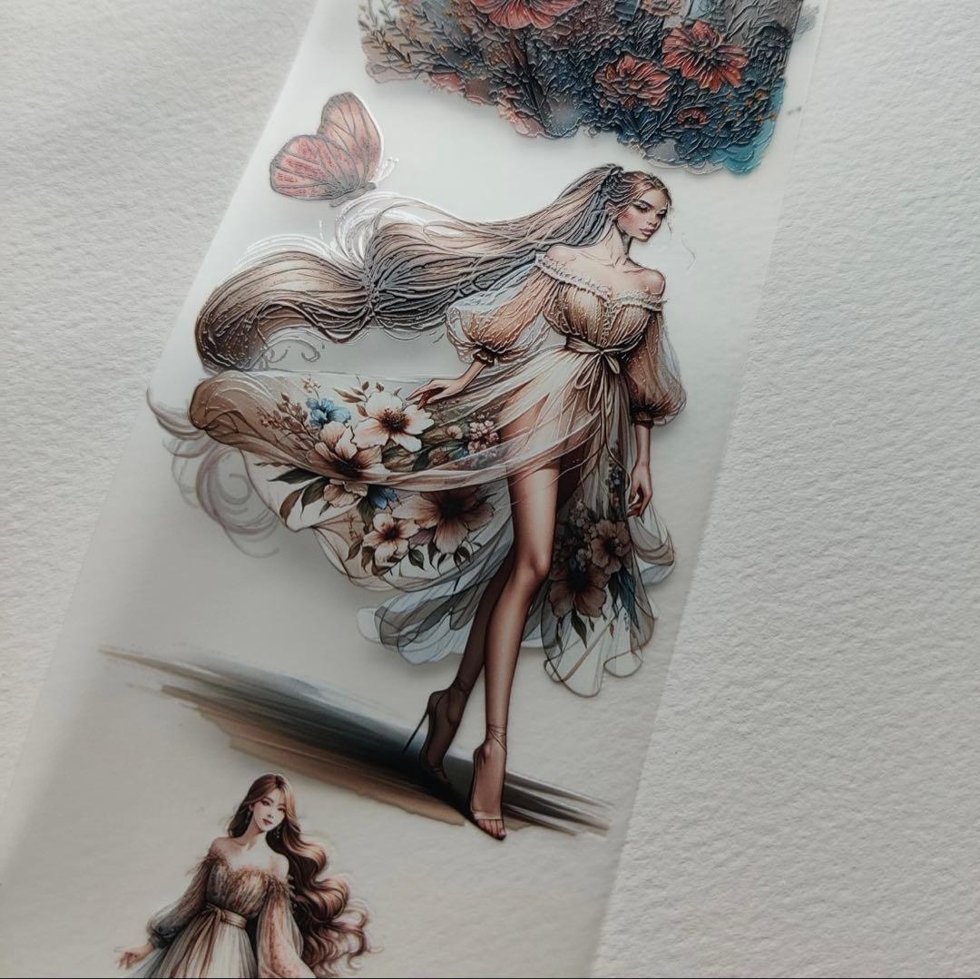 海外マステ切り売り ScrapbookArtSupply 花 フェアリー 妖精