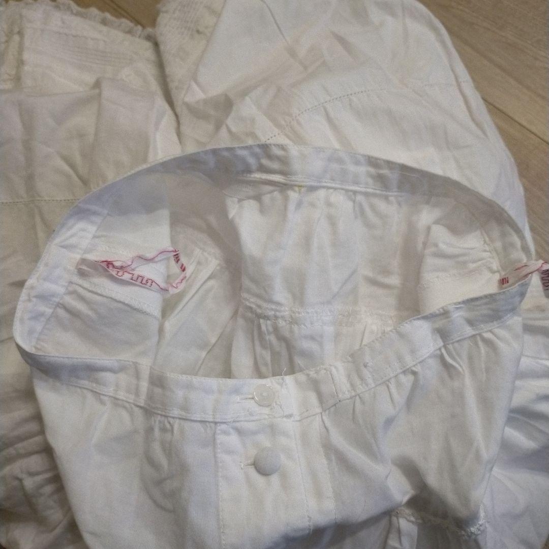 ピンクハウス　白　ホワイト　レース　コットン　スカート