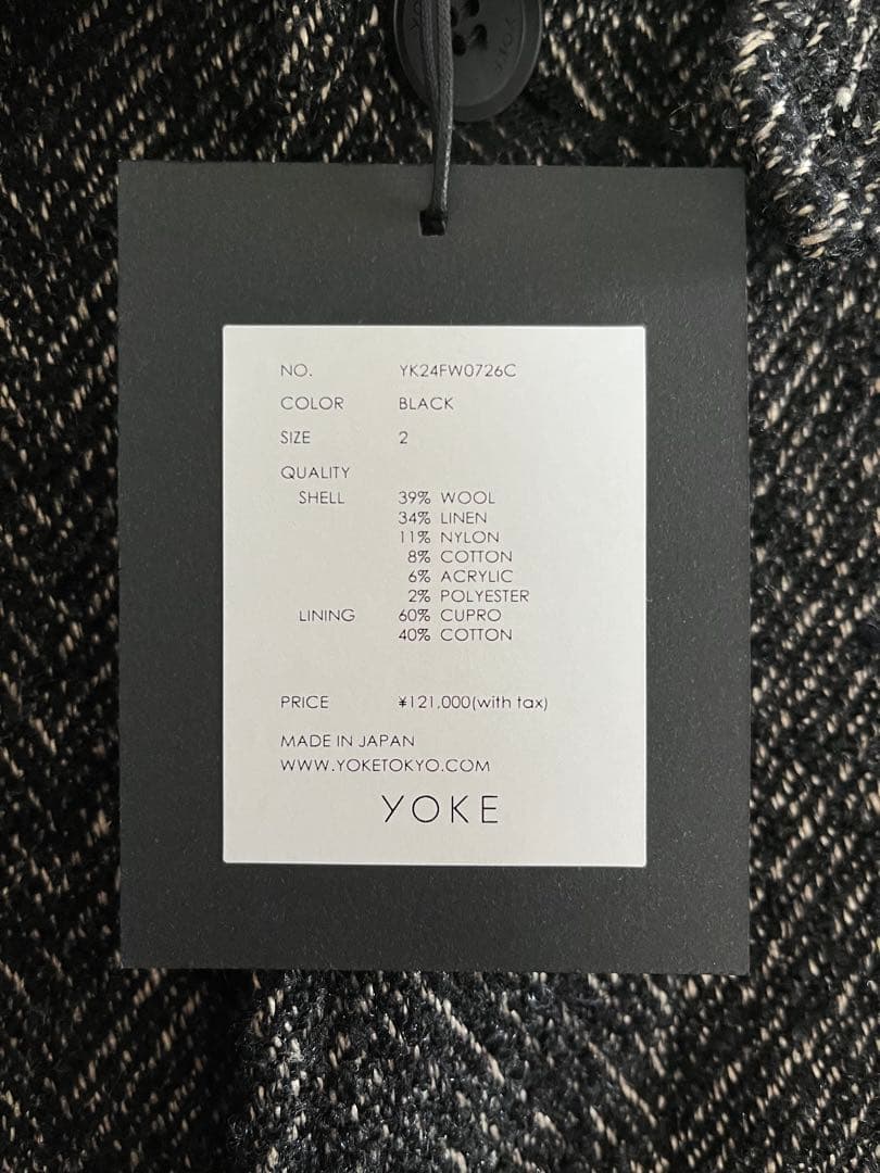 【新品未使用 最終値下げ】YOKE \"TWEED BALMACAAN COAT\"