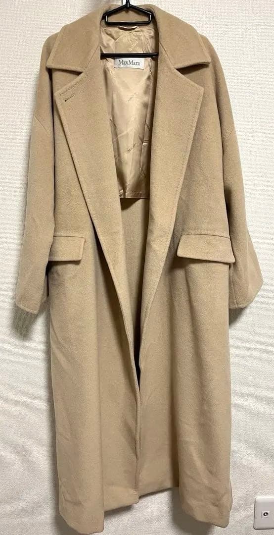 ［白タグ］Max Mara マックスマーラ ベージュ ロングコート ウール