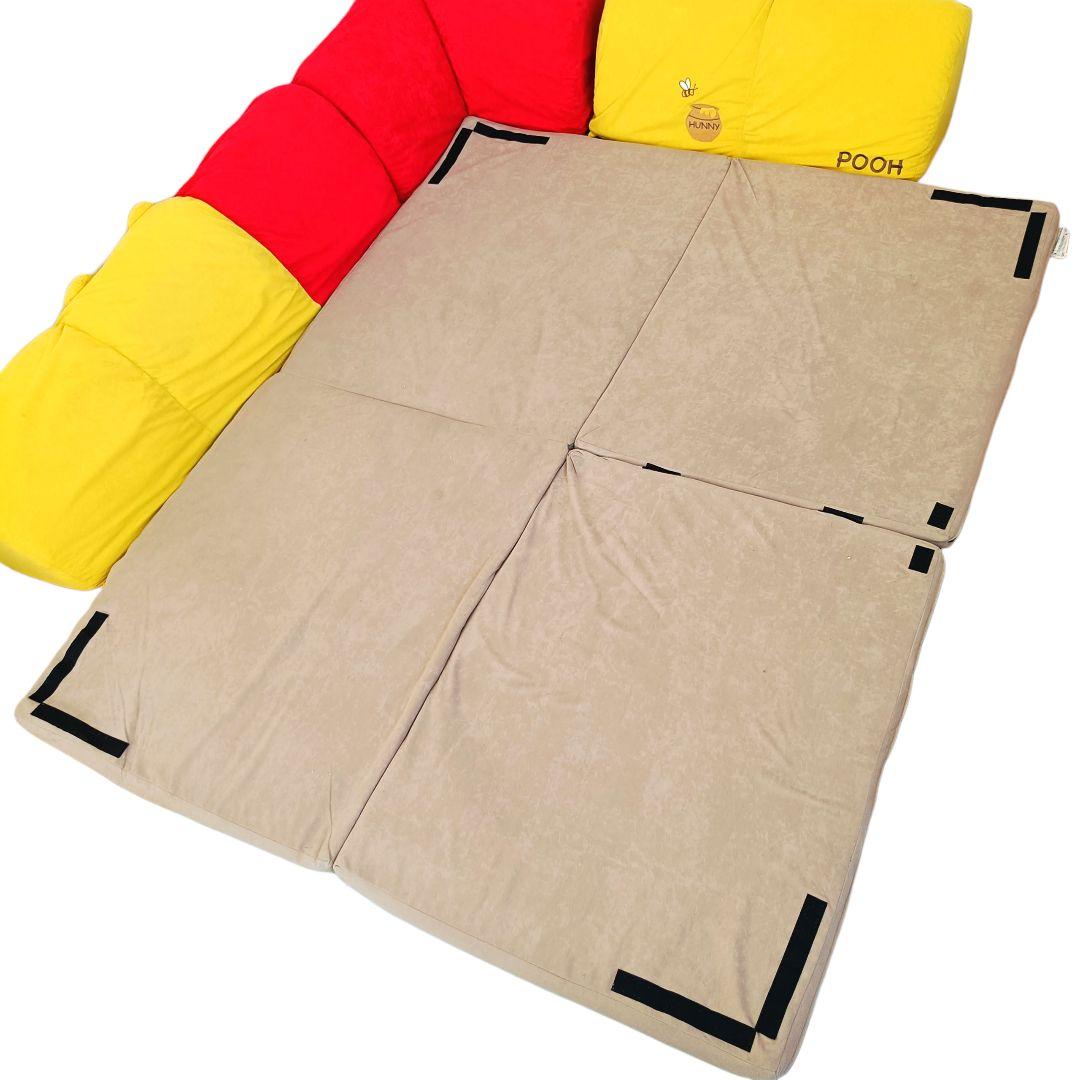 【1/2】ベルメゾン グータラグ くまのプーさん コーナーローソファーセット