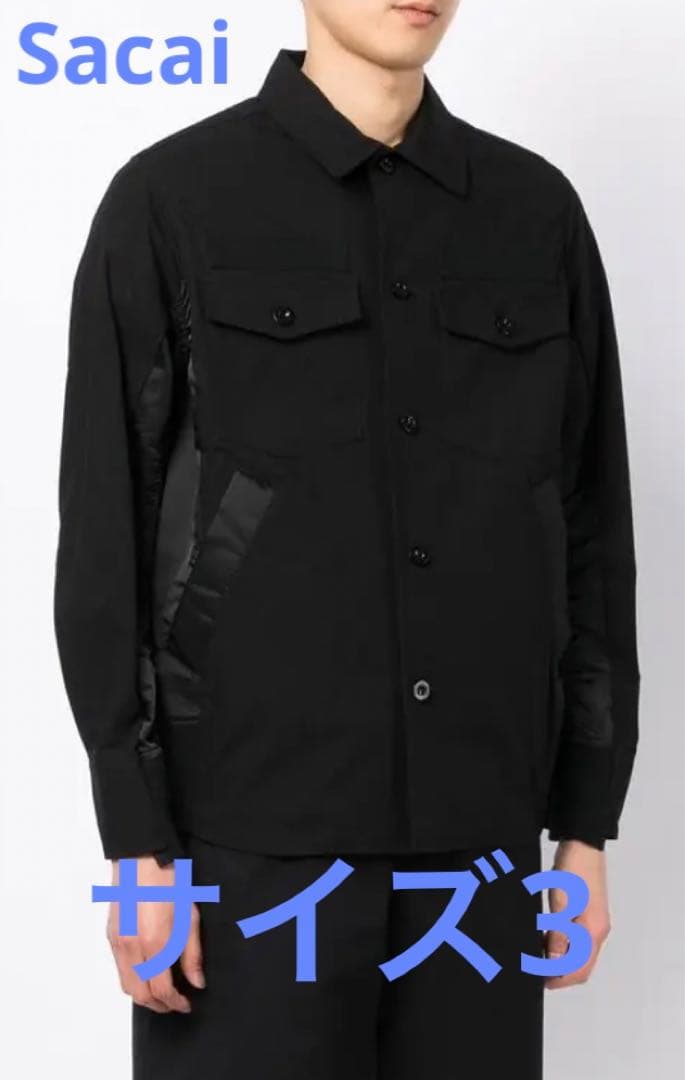 Sacai コットン&ナイロン　シャツ