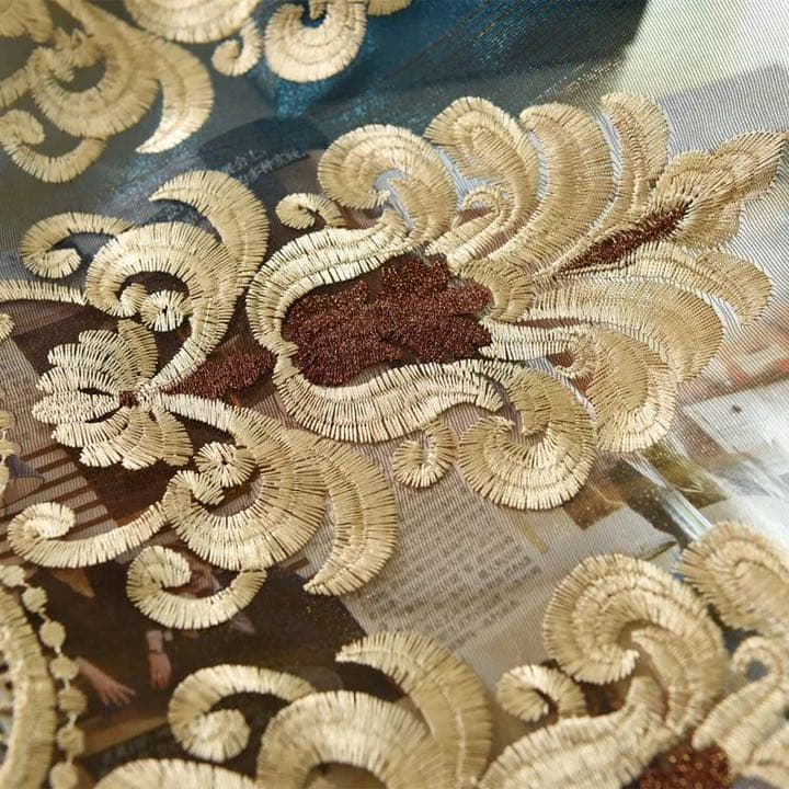 ley148 トルコ技術 刺繍レース レースカーテン オーダーカーテン 2枚入り