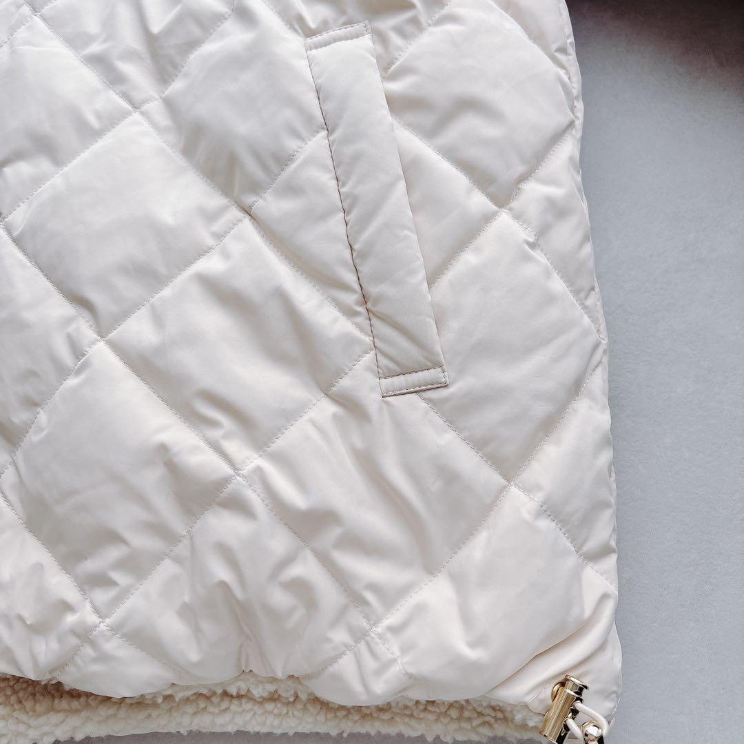 【TAION×UNFILO】リバーシブルボアダウン　クリーム　M